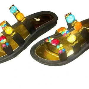BEAUTIFUL SANDALS SUMMER SANDALS JEWELED SANDALS